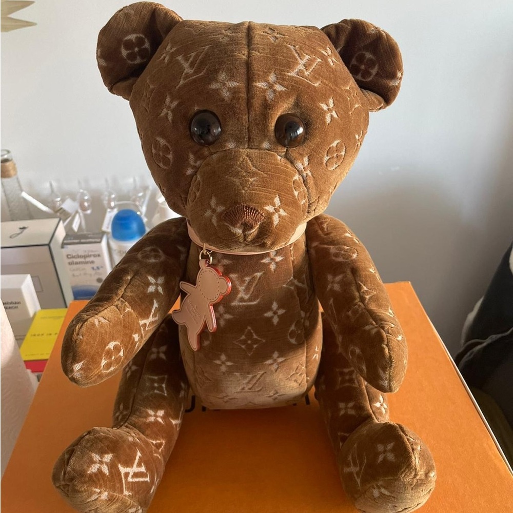 Louis Vuitton Brown Plush Teddy Bear Stuffed Animal